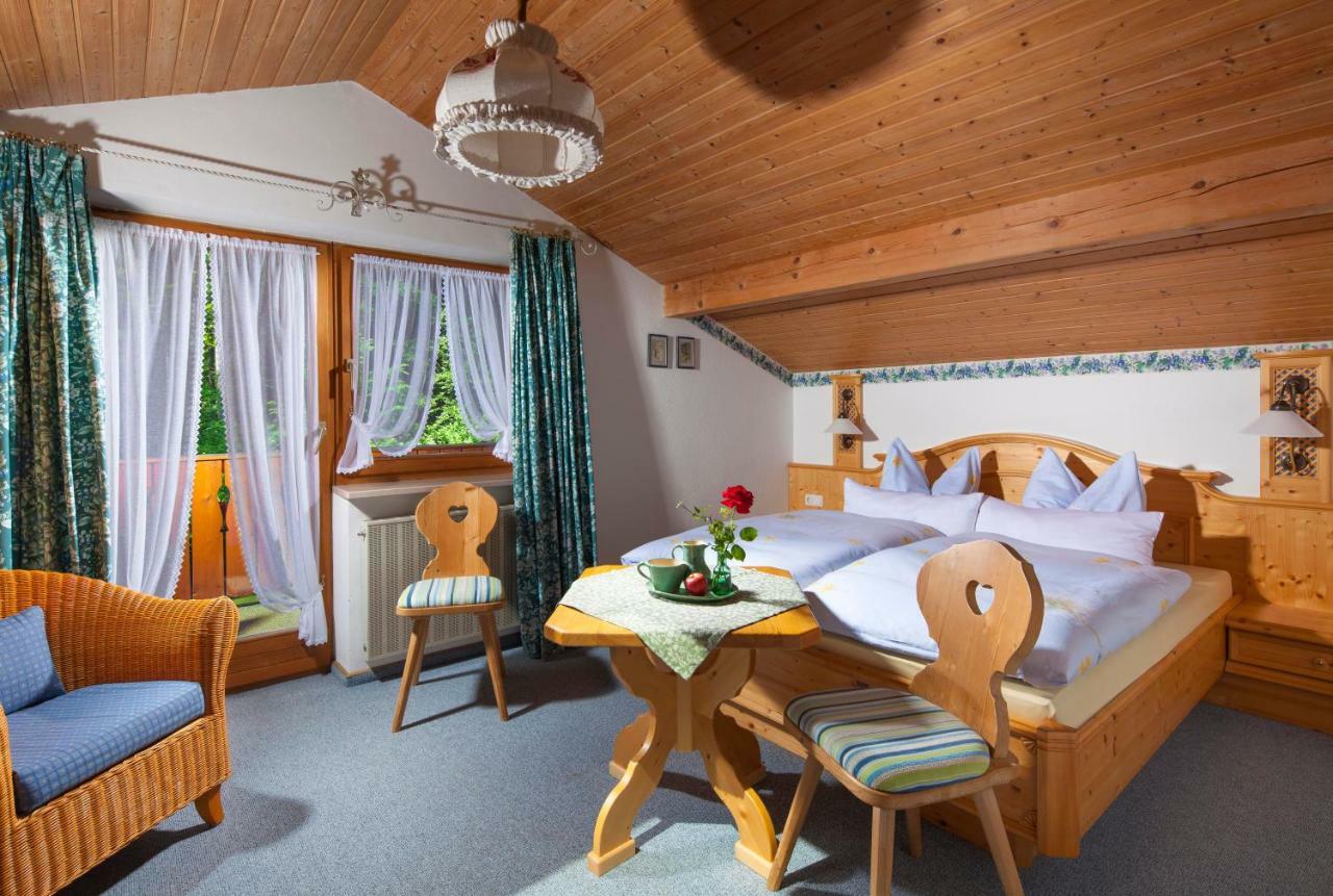 Pension Waldklause, Doppelzimmer mit Balkon, Dusche, WC Königssee Exterior foto